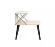 Sängbord Hanah Home Cross Travertin Svart Spånskiva 50x55x40 cm - Nattduksbord - 8684283111183 - 1