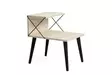 Sängbord Hanah Home Cross Travertin Svart Spånskiva 50x55x40 cm - Nattduksbord - 8684283111183 - 3