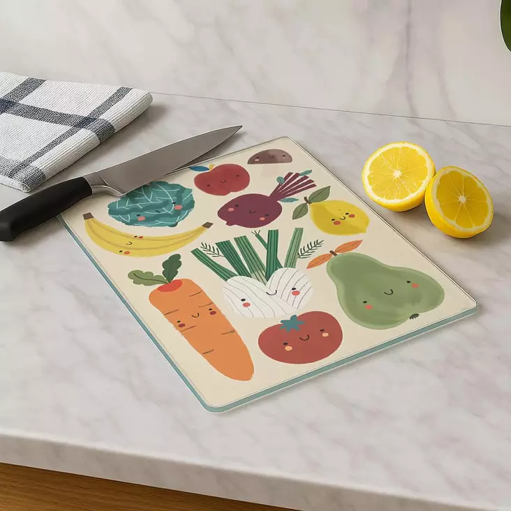 Skärbräda Hermia Flerfärgad Glas 30x40 cm - Köksredskap - 8684283732463 - 1