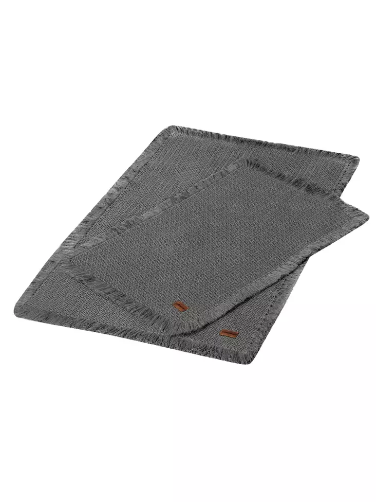 Badrumsmatta Set Mijölnir Antracit 100% Bomull 75x125 cm & 60x90 cm - Badrumsmattor och våtrumsmattor - 8683742576853 - 1