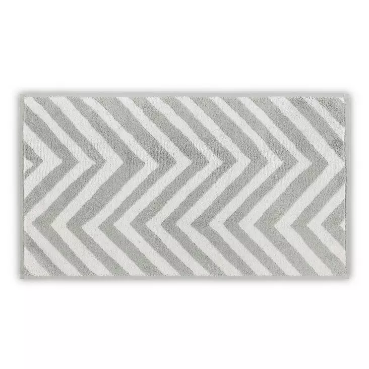 Tvätthandduk Mijölnir Ljusgrå Chevron Yarn Dyed 100% Bomull 33x33 cm - Handdukar - 8683342188753 - 1