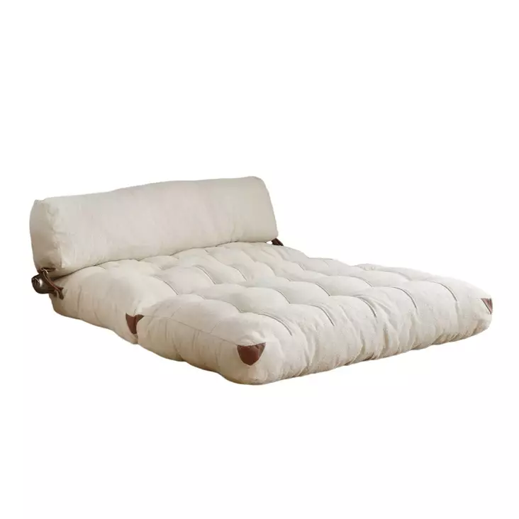 2-sits bäddsoffa Atelier del Sofa Fold Teddy 2 Cream Polyester 120x75x79 cm - Bäddsoffor - 8684282400233 - 1