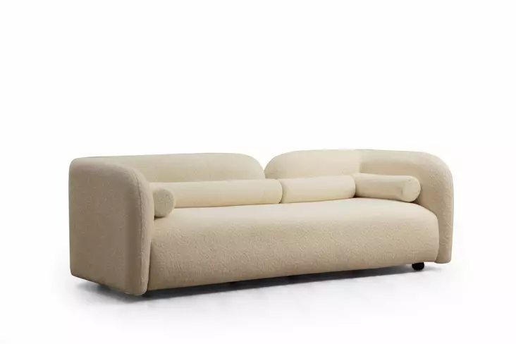 3-sits soffa Atelier del Sofa Victoria Cream Bouclé Polyester 228x90x74 cm - Soffor - 8683342961783 - 1