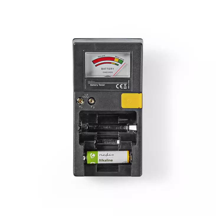 Battery Tester | 9V - AA - AAA - Button Cell - C - D | Svart - Batteriladdare för uppladdningsbara batterier - 5412810306893 - 1