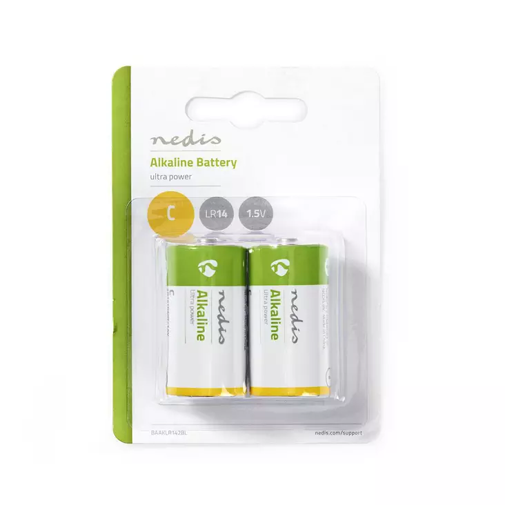 Alkaliskt batteri C | 1.5 V DC | 2-Pack - Alkaliska batterier - 5412810266883 - 1