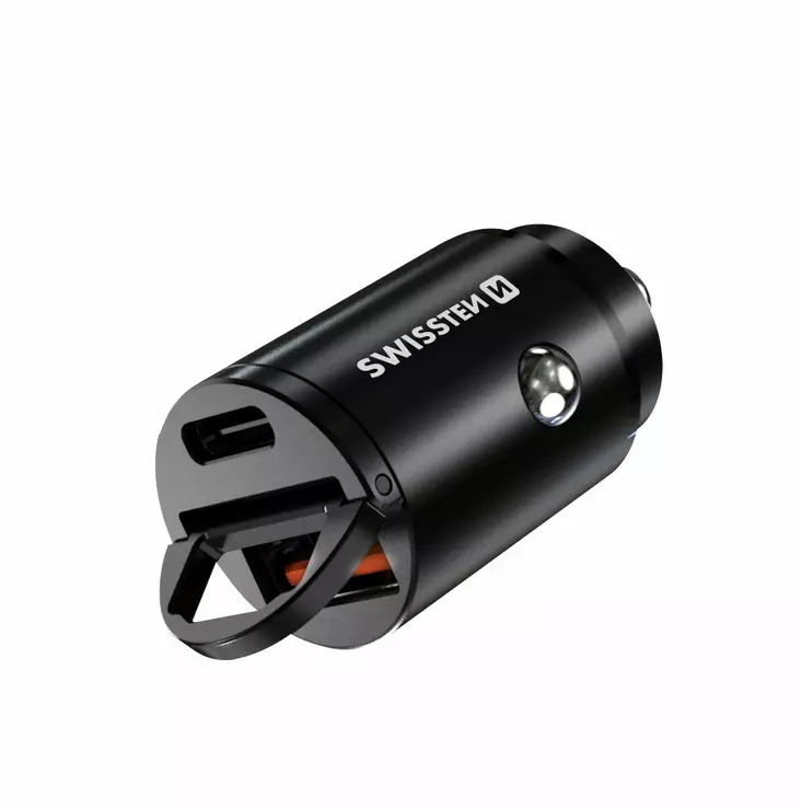 Autolaturi USB-C + SuperCharge 3.0 30W - Bilbatteriladdare - 8595217476813 - 1