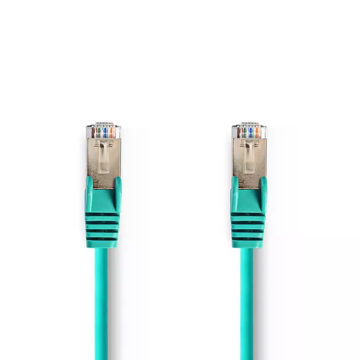 CAT5e nätverkskabel | SF/UTP | RJ45 hane | RJ45 hane | 3.00 m | Rund | PVC | Grön | Plastpåse - Dator och nätverk - 5412810275953 - 1