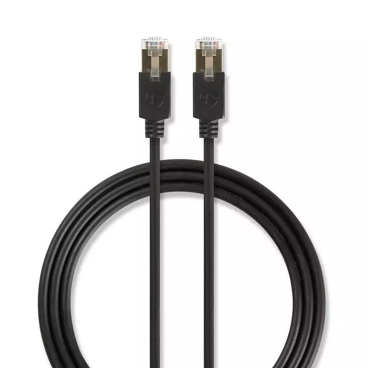 CAT6 Nätverkskabel | RJ45 hane | RJ45 hane | F/UTP | 1.00 m | Rund | LSZH / PVC | Antracit | Låda - Dator och nätverk - 5412810264063 - 1