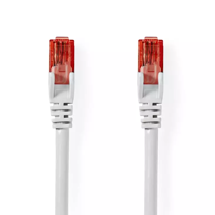 CAT6 Nätverkskabel | RJ45 hane | RJ45 hane | U/UTP | 2.00 m | Rund | PVC | Vit | Label - Dator och nätverk - 5412810423033 - 1
