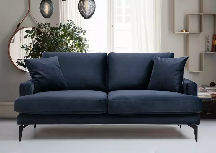 2-sits soffa Atelier del Sofa Papira Navyblå Polyester 175x90x88 cm - Soffor - 8681875774443 - 1
