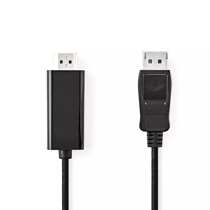 Displayport-kabel | DisplayPort Hane | HDMI Kontakt | 1080p | Nickelplaterad | 1.00 m | Rund | PVC | Svart | Label - Dator och nätverk - 5412810420803 - 1
