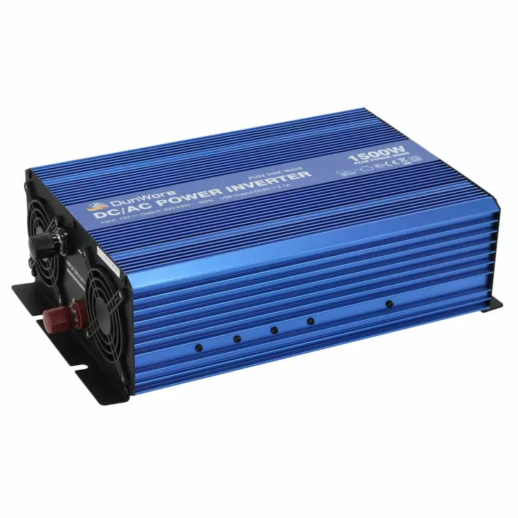 DunWore PS 12V 1500W sinialtoinverteri - Växelriktare och laddare - 6438014353913 - 1