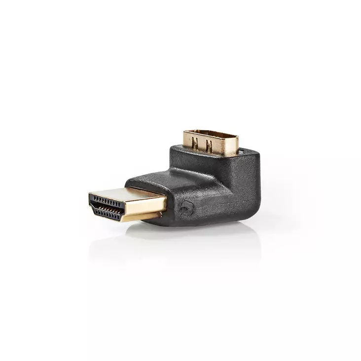 HDMI Adapter | HDMI Kontakt | HDMI Utgång | Guldplaterad | Vinklat 270° | ABS | Svart | 1 st. | Låda - Videokontakter och pluggar - 5412810289943 - 1