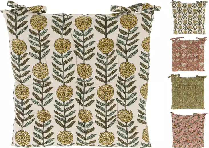 Stolsdyna 40x40 cm Bomull - Stilfull och Miljövänlig - Andra trädgårdsmöbler - 8720573635233 - 1