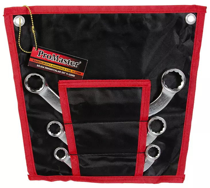 Böjd ringnyckel sats 3 st - Fastnycklar och vridverktyg - 6420286895833 - 1