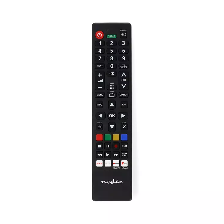 Ersättnings Fjärrkontroll | Passar till: Panasonic / Sharp | Förprogrammerad | 1 Enhet | Amazon Prime / Disney + Button / Netflix Knapp / Rakuten TV Button / Youtube Knapp | Infraröd | Svart - Fjärrkontroller - 5412810449453 - 30