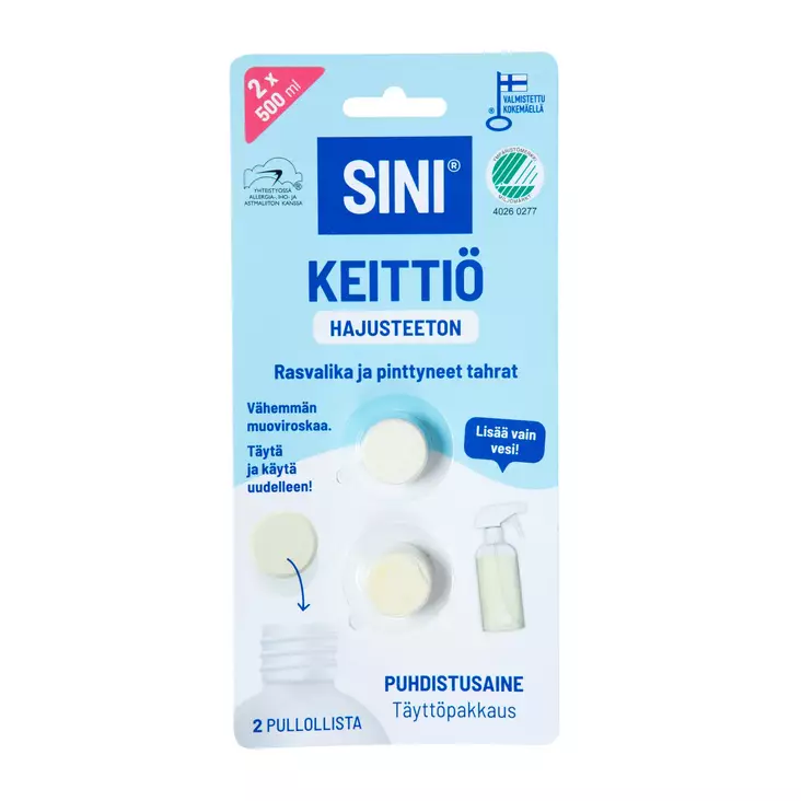 Keitti=C3=B6 tabletti 2kpl hajusteeton t=C3=A4ytt=C3=B6 - Rengöringsmedel - 6423800079023 - 1