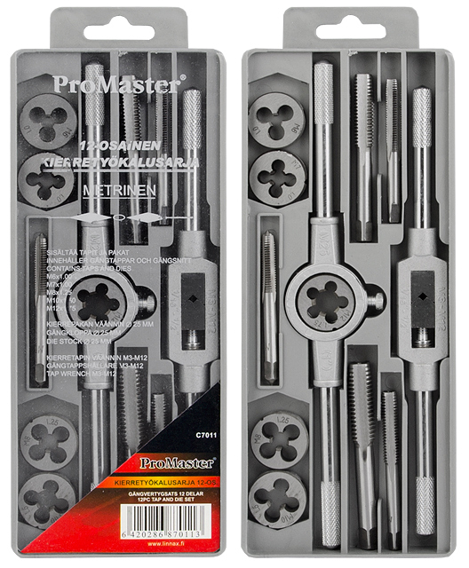 Gängverktygssats 12 delar - Skruvverktyg - 6420286870113 - 1
