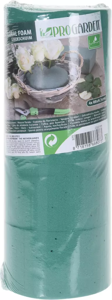 Blomstersvamp Cylinder 4 st - Hållbar och Mångsidig - Dekorationer, prydnadsföremål - 8718158668073 - 1