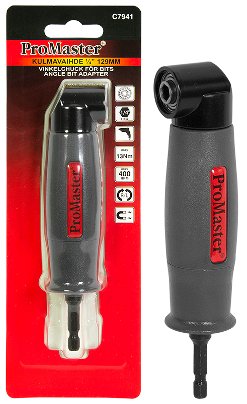 Vinkelchuck för bits 1/4" x 129 mm - Borr och hålsågar - 6420286879413 - 1