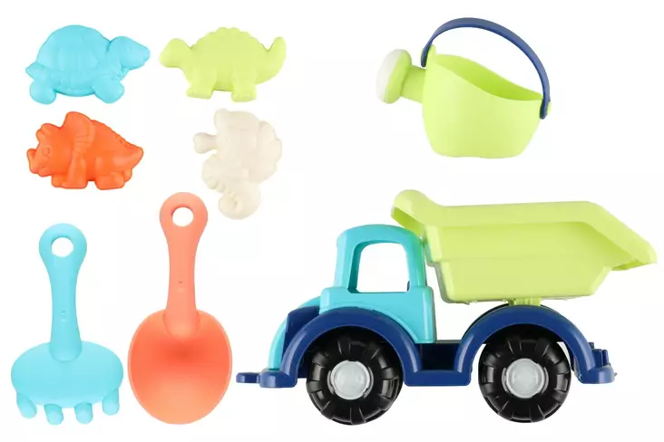 Kuorma-auto 29,5 cm ja hiekkalelut 8 os - Traktorer och arbetsmaskiner - 6410413295933 - 1