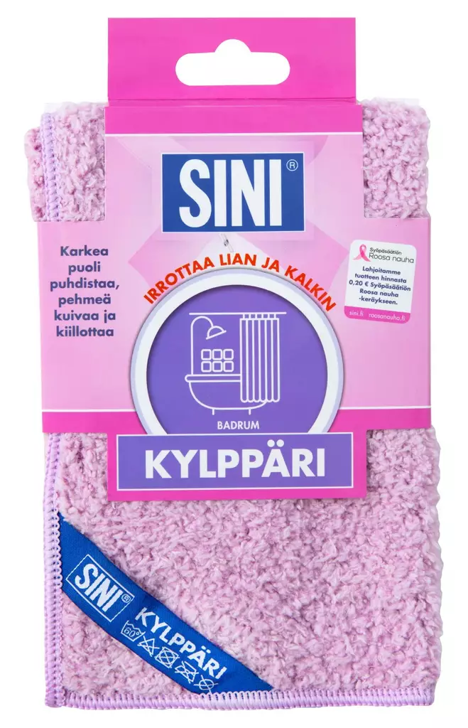 Kylpp=C3=A4riliina Roosa nauha SINI - Städdukar och -trasor - 6423800035173 - 1