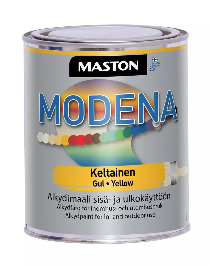 Maali Modena keltainen 1 L - Metall- och möbelmålningar - 6412496040073 - 1