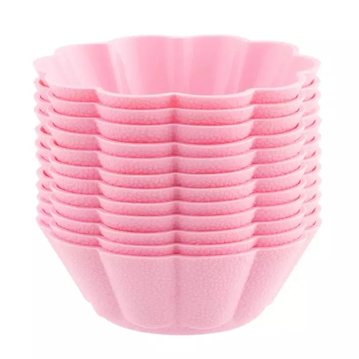 Muffinsikupit 12kpl Roosa nauha - Bakningstillbehör - 6416550227363 - 1