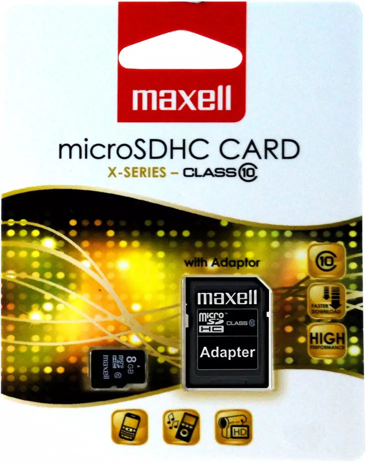 Minneskort Maxell Micro SDHC 16 GB + adapter - Minneskort och kortläsare - 4902580745233 - 1