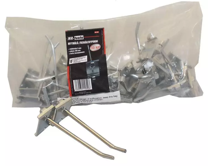 Myym=C3=A4l=C3=A4-reik=C3=A4levypiikki 5x100mm, 30 kpl - Verktygsväggar och -krokar - 6430032156903 - 1