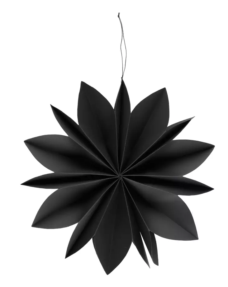 Paperikukka 45 cm musta - Juldekorationer och textilier - 6410416211633 - 1