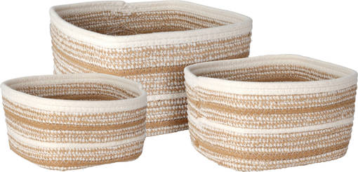 Puuvillakori raidat - Förvaringslådor och korgar - 0283080110443 - 1