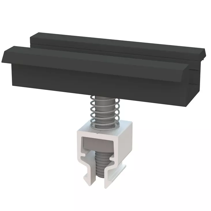 Railock Clickfix svart mittfäste för solpaneler med en ramhöjd på 30mm - Panelställ och fästen - 6438014357973 - 1