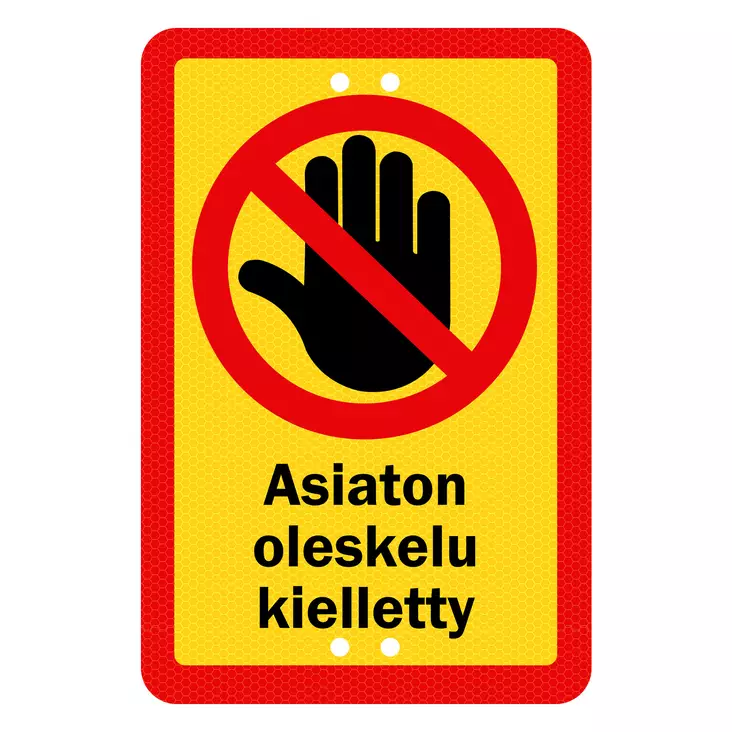 Sekure 2mm 20x30cm aluminiumskylt "Otillåten närvaro förbjuden" - Vägvisare och varningsskyltar - 6438014353593 - 1