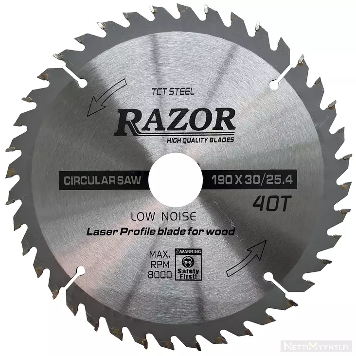 Klinga för cirkelsåg 190 x 30/16 40T - Cirkelsågklingor - 652-5095-43 - 2