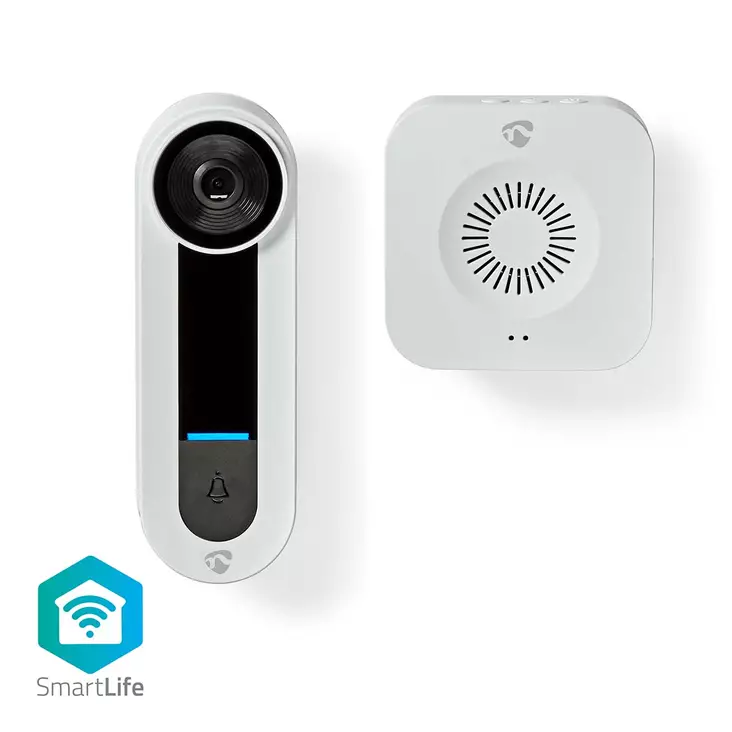 Smartlife Video Porttelefon | Strömadapter | 1536x1536 | microSD (ingår inte) / Molnlagring (tillval) / Onvif | IP65 | Med rörelsesensor | Vit - Videodörrklockor - 5412810415243 - 1