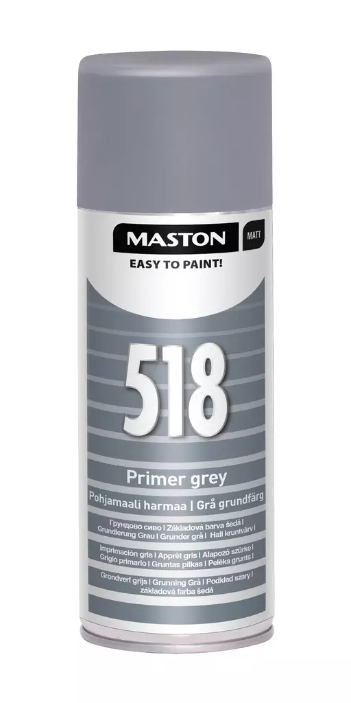 Spraymaali 100 - Pohjamaali harmaa 518 - Sprayfärger - 6412491005183 - 1