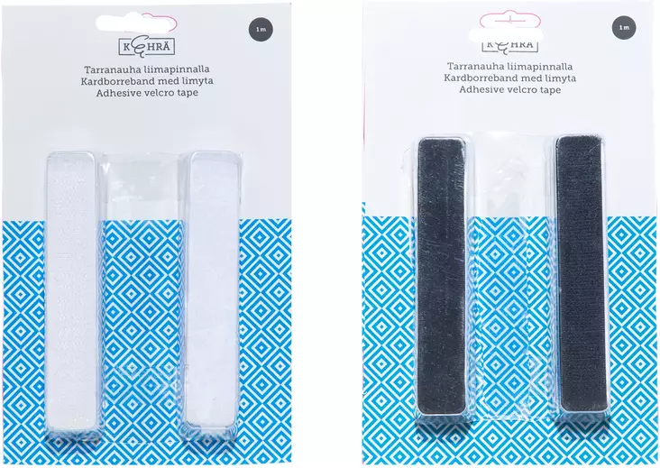 Kardborreband med limyta 1 m - Trådar och sybehör - 6410410153823 - 2