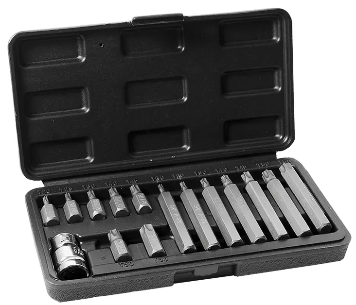 Torx bitssats 1/2" 15 delar - Skruvbits och hållare - 6420286833613 - 1