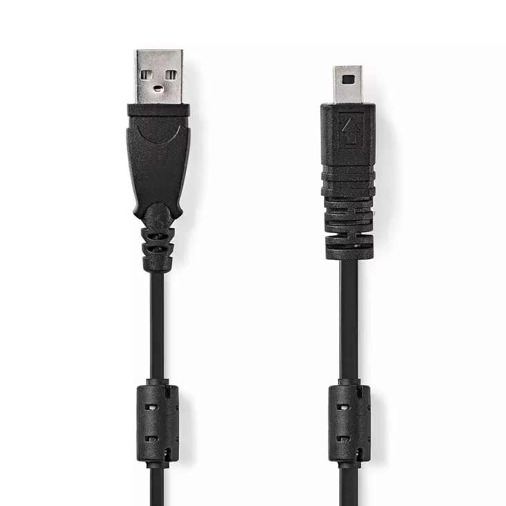 USB-kabel | USB 2.0 | USB-A Hane | UC-E6 8-Pins Male | 480 Mbps | Nickelplaterad | 2.00 m | Rund | PVC | Svart | Label - Dator och nätverk - 5412810421763 - 1