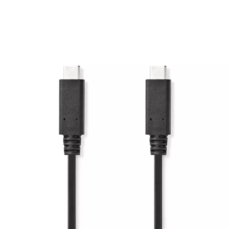 USB-kabel | USB 3.2 Gen 2 | USB-C Hane | USB-C Hane | 240 W | 8K@30Hz | 20 Gbps | Nickelplaterad | 1.00 m | Rund | PVC | Antracit | Label - Dator och nätverk - 5412810422173 - 1