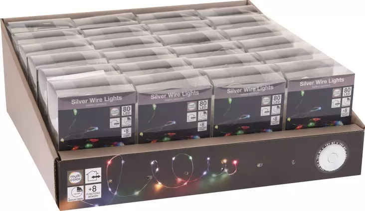 Valosarja 80led moniv=C3=A4rinen ip44 - Ljusslingor - 8719202586503 - 1