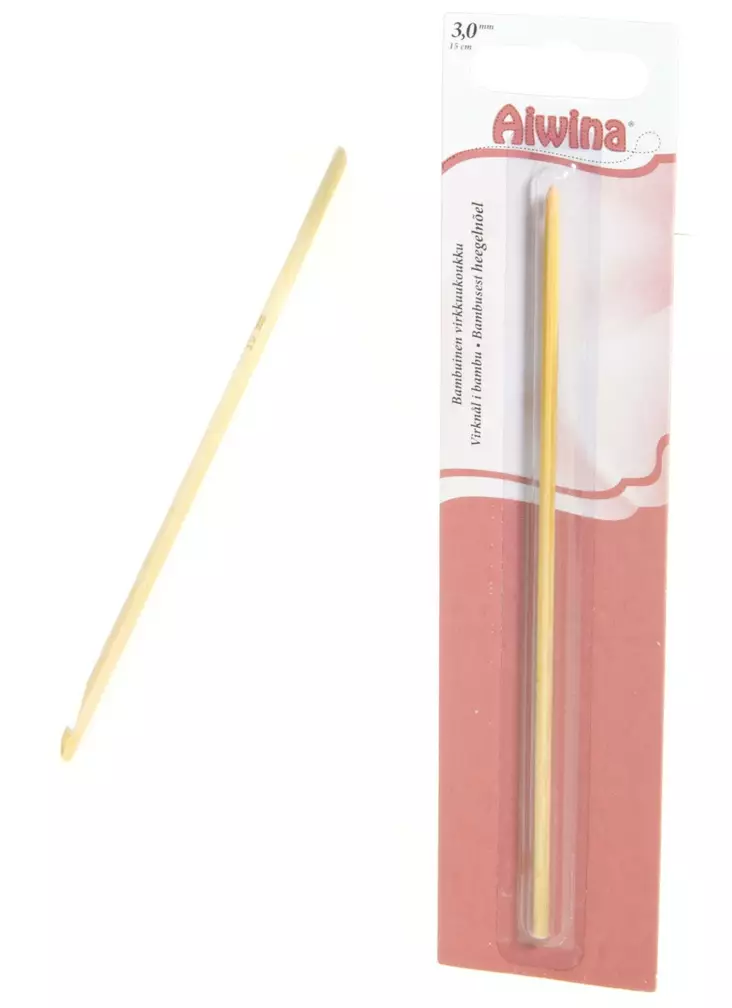 Virkkuukoukku 3 mm Bambu Kehr=C3=A4 - Trådar och sybehör - 6410412393463 - 1