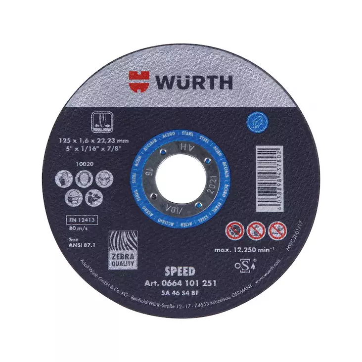 Katkaisulaikka 125x1,0 speed - Skivor för vinkelslipmaskin - 4038898434313 - 1