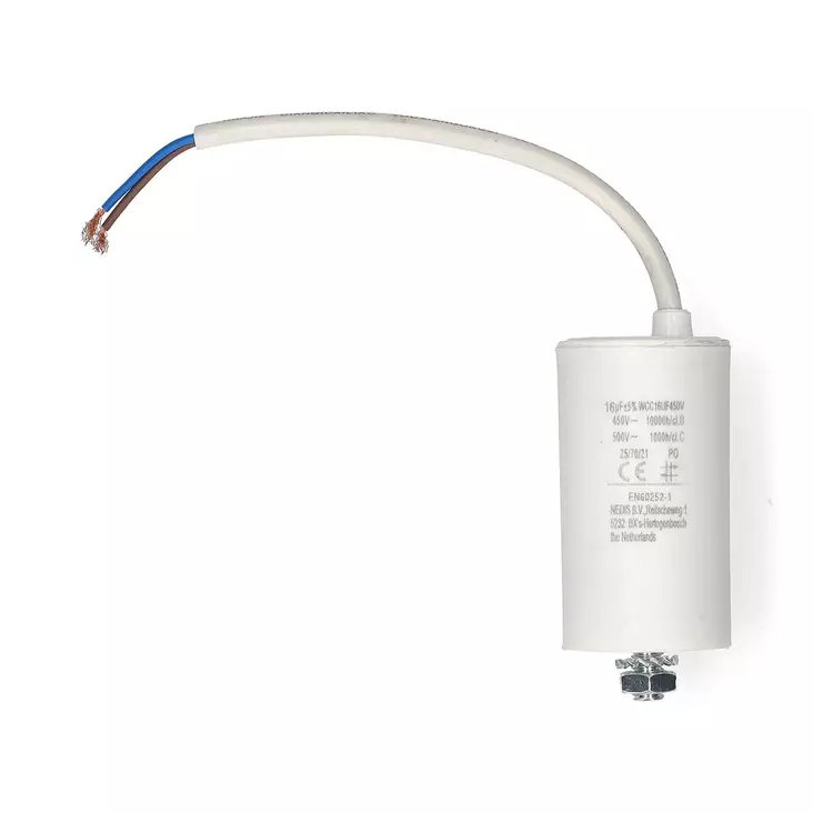 Kondensator | 16 uF | 450 V | Ledning | 10 st. - Reservdelar - 5412810477333 - 10