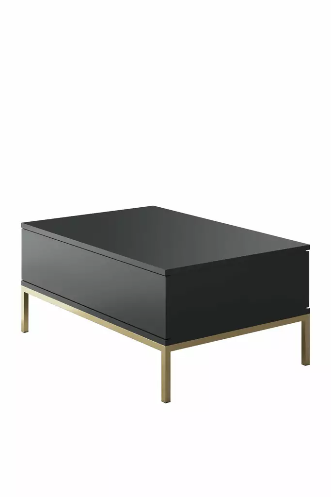 Soffbord Hanah Home Lord Antracit Guld Spånskiva 90x40x60 cm - Soffbord - 8684282483953 - 1