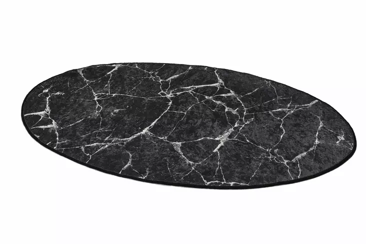 Badrumsmatta Mijölnir Svart Antibakteriell Halkfri 100% Polyester 80x120 cm - Badrumsmattor och våtrumsmattor - 8682870914773 - 1