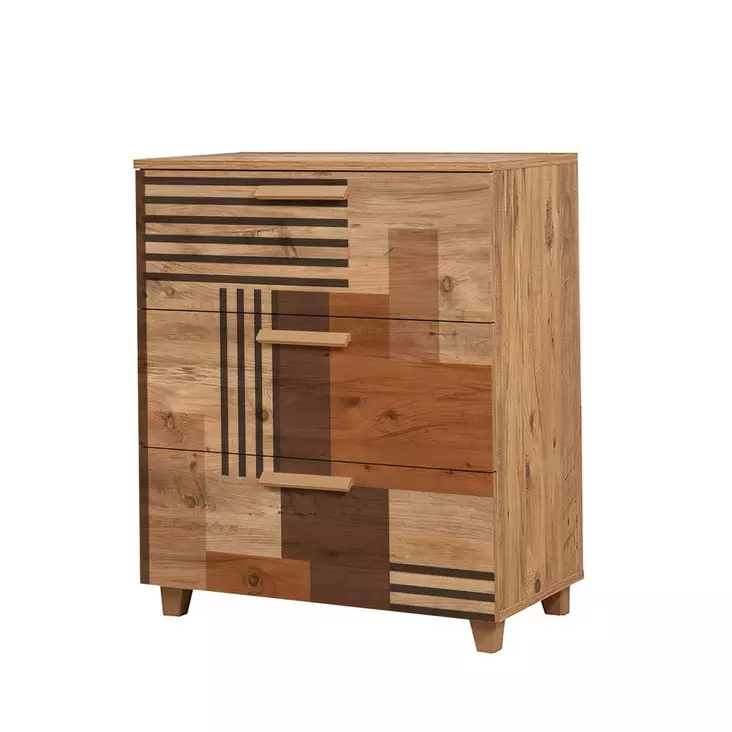 Byrå Hanah Home Leva Gravis Furu Spånskiva 80x95x43 cm - Byråer och skåp - 8683743422173 - 1