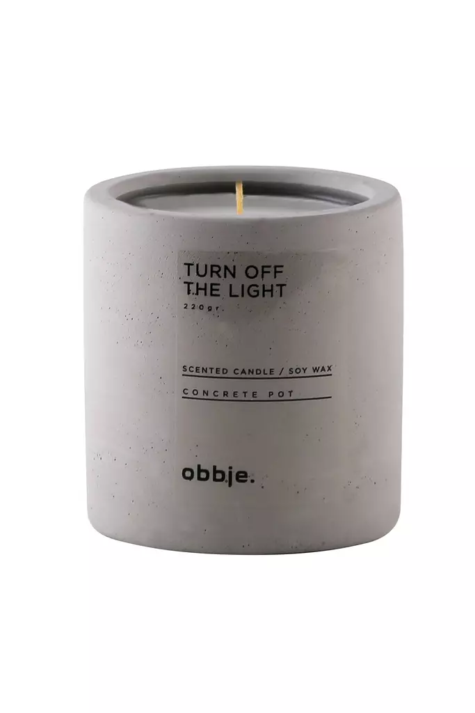 Doftljus Aberto Design Turn Off The Light Verti Grå Betong Kakao 8,5x9 cm - Ljus och lyktor - 8684282968993 - 1