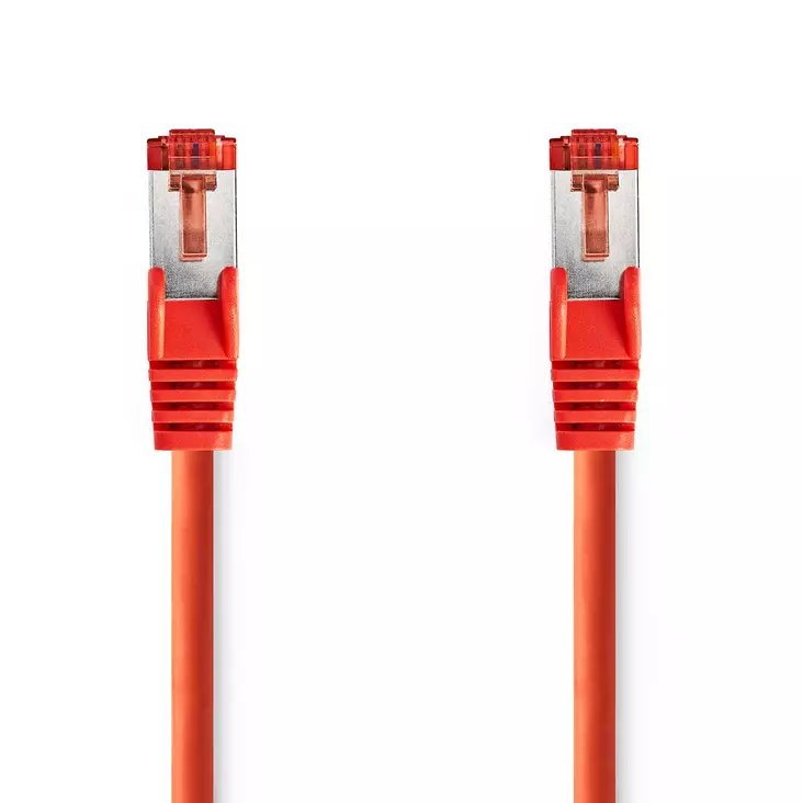 CAT6 Nätverkskabel | RJ45 hane | RJ45 hane | S/FTP | 0.50 m | Rund | LSZH | Röd | Label - Dator och nätverk - 5412810423743 - 1